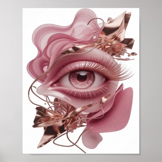 Poster Or Art Abstrait Doré Captivant Design Abstrait (Devant)