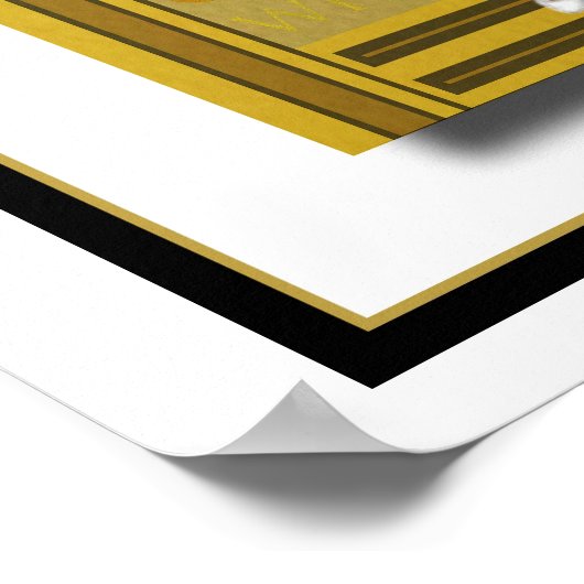 Poster Or blanc (Coin)