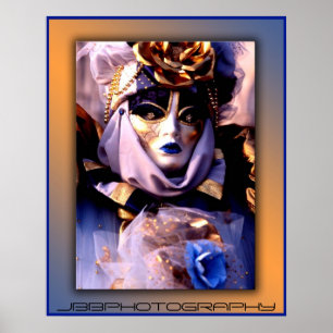 Poster or bleu carnaval