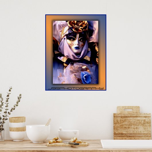 Poster or bleu carnaval (Cuisine)