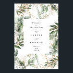 Poster Or Botanique Eucalyptus Élégant Verdure Moss<br><div class="desc">Pampas Grass séché Tropical Jungle Floral Mariage,  Poster Mariage. #pampasgrass #jungleMariage #jungleinvitation #coralmariage #weddingmenu #désertons #lasvegasMariage #terracottamariage #peachmariage #pampasweddmenu #pampas #terracotta #corail #peach #naturalmariage #driedgrass #driedpampas #wabisabimariage #nature #mariage</div>
