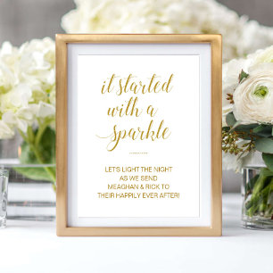 Poster Or Ça A Commencé Par Une Étincelle Mariage Étoile