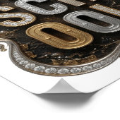 Poster Or Classique OLD SCHOOL Design Gras (Coin)