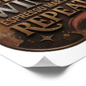 Poster Or COFFEE WINE ESPRESSO MARTINI REPEAT doré ludiqu (Coin)