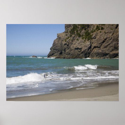 Poster OR, côte de l'Oregon, plage de Whaleshead, Sud (Devant)