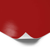 Poster Or de conception de flocon de neige sur le rouge (Coin)