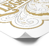 Poster Or Élégant de Luxe Design de déclaration (Coin)
