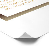 Poster Or et blanc - 12 cartes de sièges (Coin)