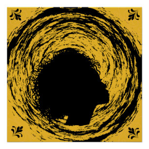 Poster Or et noir