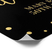 Poster Or et noir | Symbole moderne Confetti Welcome Part (Coin)