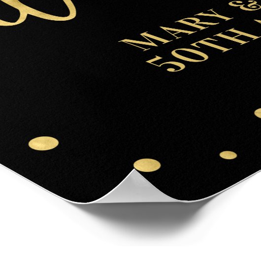 Poster Or et noir | Symbole moderne Confetti Welcome Part (Coin)