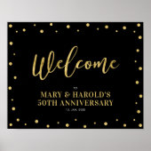 Poster Or et noir | Symbole moderne Confetti Welcome Part (Devant)