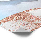 Poster Or et Rose Blanc Agate Entreprise (Coin)