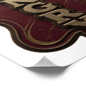 Poster Or frappant Texte 3D Art HUNGRY (Coin)