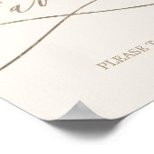 Poster Or Gold Calligraphy | Faveurs de mariage ivoire (Coin)