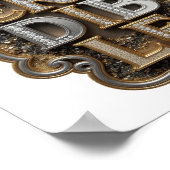 Poster Or INCREDIBLE Conception Graphique Vibrante (Coin)
