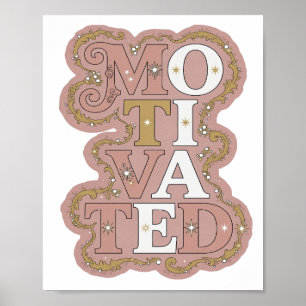 Poster Or MOTIVÉ Art Text 3D Propre