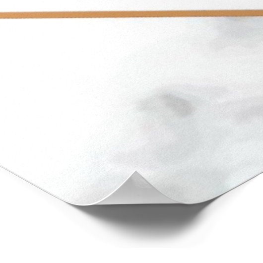 Poster Or noir moderne Abstrait sur le Marbre blanc (Coin)