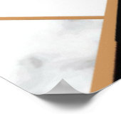 Poster Or noir moderne Abstrait sur le Marbre blanc (Coin)