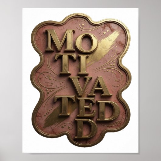 Poster Or Or Motivé Edge (Devant)