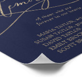 Poster Or Romantique Calligraphié | Nuit En Souvenir Éter (Coin)