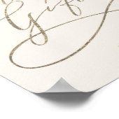 Poster Or romantique en calligraphie dorée | Cartes et ca (Coin)