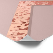 Poster or rose : élégant motif vintage. (Coin)