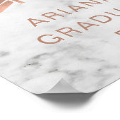 Poster Or Rose Faux et marbre | Accueil Grad Party (Coin)