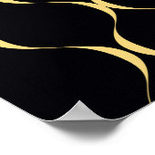 Poster Or, simple, moderne, luxueux graphisme ondulé (Coin)