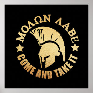 Poster Or spartiate de guerrier