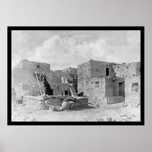 Poster Oraibi Pueblo Hopi Indian 1895