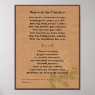 Poster Orancion de San Fransisco