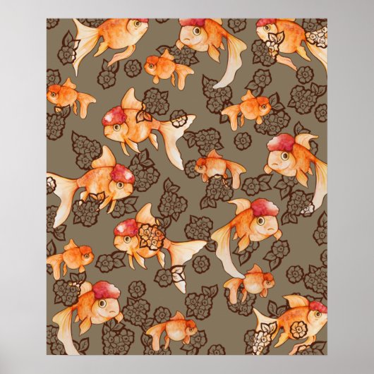 Poster Oranda Goldfish (Devant)