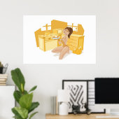 Poster Orange (Bureau à domicile)