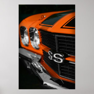 Poster Orange 1970 de Chevelle S396