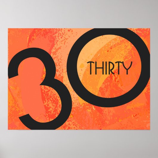 Poster Orange 30 décades Anniversaire (Devant)