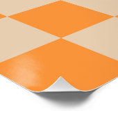 Poster Orange À damiers En vichy Motif (Coin)