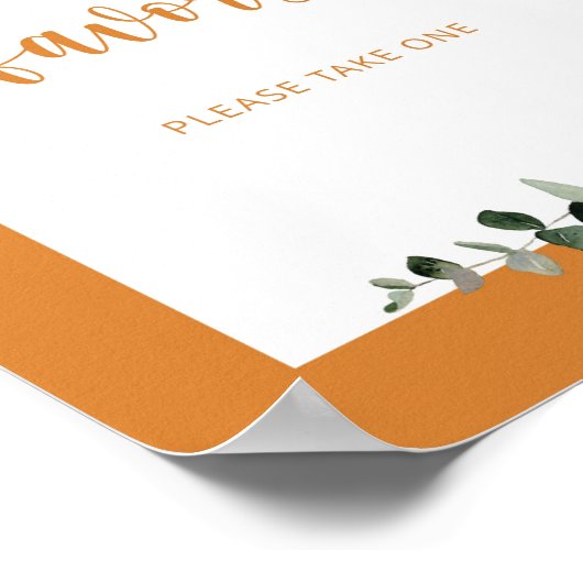 Poster Orange automne citrouilles Faveurs s'il vous plaît (Coin)