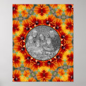 Poster Orange Black Eyed Susan Daisy Ajouter Votre Photo (Devant)