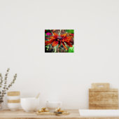 Poster Orange Black Eyed Susan Flower gros (Cuisine)