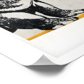 Poster Orange & Black Matchbox Labels Grille d'impression (Coin)