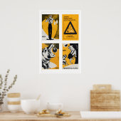 Poster Orange & Black Matchbox Labels Grille d'impression (Cuisine)