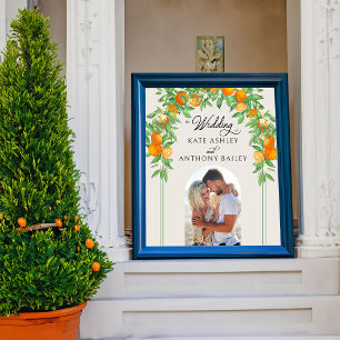 Poster Orange Blossom Arch Mariage Photo Bienvenue
