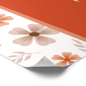 POSTER ORANGE BOW & ARCH FALL PUMPKIN FLOWERS BIRTHDAY (Coin)