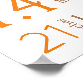 Poster Orange & Brown Sloth Baby Birth Stats (Coin)