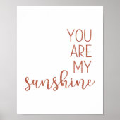 Poster Orange Brûlé Tu Es Mon Soleil (Devant)