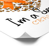 Poster Orange Butterfly Heart Je suis un survivant Crps d (Coin)