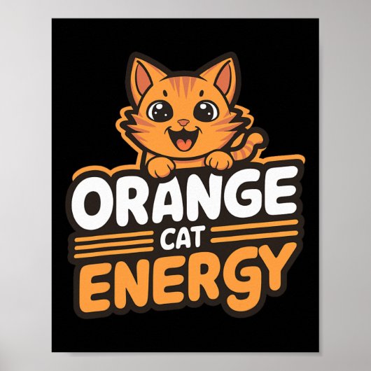 Poster Orange Cat Energy (Devant)