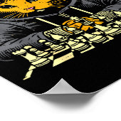 Poster Orange Cat Hoodie Playing Chess Game Cool Women Me (Coin)