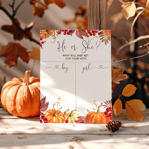 Poster Orange citrouille Genre révéler Garçon ou Girl cha